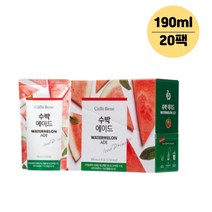 카페베네 수박 에이드 190ml 20팩 편의점 파우치 음료수, 상세페이지 참조, 상세페이지 참조
