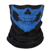 야외 사이클링 스키 방풍 해골 반 얼굴 마스크 고스트 스카프 멀티 사용 하이킹 캠핑 넥, 협력사, 푸른