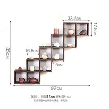 노감성 찻장 옛날찬장 다기장 다완 미니그릇장 원목 수납장 다도 다보각 진열장 AL K2NHD 일본 차 컵 홀더 벽걸이 형 고대 랙 차 세트 디스플레이 랙 Duobao Pavilion 단단한 나무 주전자 보관 랙 다도/액세서리, 계단식 그리드 길이 97 * 깊이 13 * 높이 85