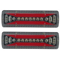 2pcs 12V 24V LED 트럭 테일 라이트 트레일러 브레이크 후면 조명 미등 동적 회전 신호 램프 트럭 트랙터, 02 Type B_01 12V