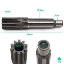 호환 고 충전 공구 액세서리 보쉬 GBH2-20 GBH 2-20 예비 부품 예리한트 기어 로터리 해머드릴 교체 빠, 한개옵션0