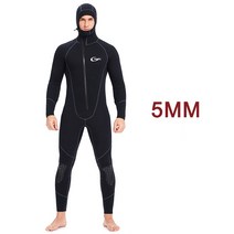 YONSUB 잠수복 5mm / 3mm 1.5mm 7mm 스쿠버 다이빙 슈트 남성 네오프렌 수중 사냥 서핑 프론트 지퍼 스피어 낚시, [03] L, [02] 5MMBlack