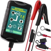 6V 12V 1.5Amp 배터리 충전기 유지 장치 트리클 할리 데이비슨 바이크 오토바이 자동차 자동 보트 잔디 깎는 기계 트랙터 해양, 한개옵션0