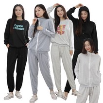 여성 트레이닝세트 무지 후드 캐릭터 상하세트 집업 조거팬츠 데일리 츄리링 후드티 운동복 간절기 봄
