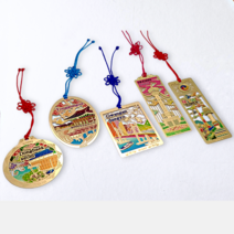 한국민예사 전통 금장 금속 책갈피 북마크 Korean bookmark souvenir, 07 가야금