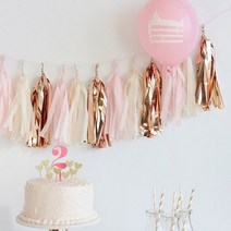 파티 종이 태슬 가랜드, 5.베이지