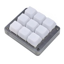 키보드 윤활 제 키트 롤키캡 qmk via 9 key hotswap numpad cnc alu case rgb usb type c pcb support macro 기계식 게임, 그레이 케이스 우유 캡, 기본 키트