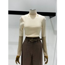 모조에스핀 장식포인트 반목 배색 니트 S234KSK006(263501 )