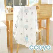 꼬야 ccoya 프리미엄 자연소재 모달 여름이불, 나무부엉이 블루