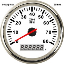 타코미터 RPM 속도 측정기 8000rpm 해양 회전 계 85mm 자동차 해양 회전 계