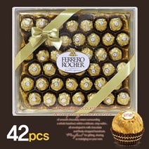 화이트데이 페레로로쉐 42개 + 리본 선물 포장 남자친구 고급 초콜릿 선물 학교 단체 교회 행사 페로로로쉐