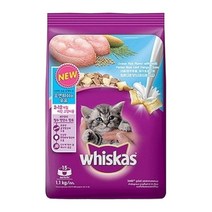 위스카스 주니어 오션피쉬와 우유 고양이 사료, 1.1kg, 1개