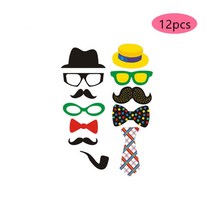 인스타그램 포토존 판넬 보드 인스타포토존 Mrs Just 결혼 포토부스 사진 소품 재미있는 안경 마스크 생일 파티 부스 졸업 장식, 12pcs