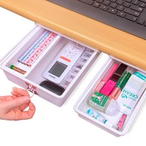 수납정리함 틈새선반 히든서랍 책상정리 슬라이딩 미니서랍 서랍정리함, 화이트(중)