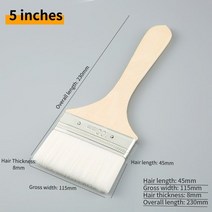 셀프 페인트칠 인테리어 도구 페인트 키트 벽 및 가구용 나무 손잡이가 있는, 5