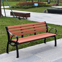 공원벤치의자 야외 흡연실 옥상 나무 긴 등받이 벤치, 밝은갈색 - 1.8m