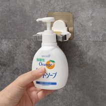 욕실 다용도 디스펜서 걸이 샤워용품 정리대 손세정제 홀더 세제통 거치대 집게홀더 집게손 접착걸이 3개, 단품