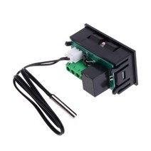 W1218 Digital Thermostat DC12V Temperature Controller For Incubator w/ Probe Red, 한개옵션0