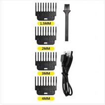 전문 전기 무작위 디자이너 헤어 커팅 머신 남성용 수염 클리퍼 이발사 면도기 트리머, [07] Accessories