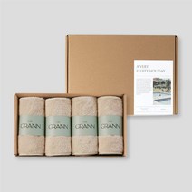 [업체배송] 그란 호텔 타월 기프트 세트 - 샌드 4P, 기프트 세트 타월 샌드 4P