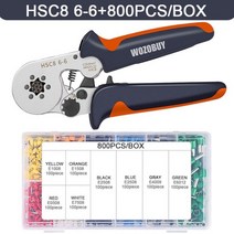 파이프 터미널 전선 배관 클램프 압착기 WOZOBUY-관형 터미널 압착 공구 미니 핸드 플라이어 HSC8 6-4 0.25, 08 HSC8 6-6 800PCS