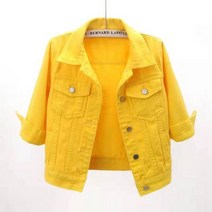여자청자켓코디 청카바 zawahiki 데님 자켓 여성 탑스 캔디 컬러 솔리드 쇼트 슬림 빈티지 casaco feminino three quarter sleeve jaqueta