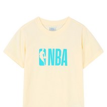 NBA KIDS NBA 기획 빅로고 반소매 티셔츠 라이트옐로우 K235Z1995P