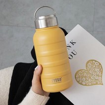 CEBELK 대용량 보온 보냉 진공 스텐 텀블러, 750ml, 옐로우
