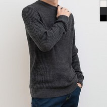 30대회사원 베이직 와플 라운드 니트티 데일리 모임 따듯한 겨울티