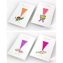 메시지전달 편지쓰기 미니 축하 감사카드 편지지 비밀, 1개, 랜덤혼합