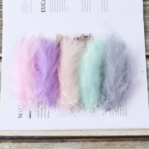 깃털 조명 장 스탠드 50Pcs 자연 터키 깃털 DIY 웨딩 의류 장식 쥬얼리 공예에 대 한 봉 제 액세서리 만들, 24 Macaron color