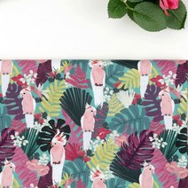 패브릭샵 DTP 면 20수 트로피컬 패롯 그린