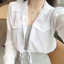 허리스트링 셔츠가디건블라우스 여름 자켓 데이트 데일리 코디룩 호캉스