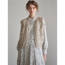 Mitte CABLE KNIT VEST_BEIGE