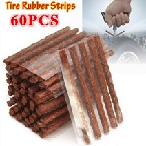 자동차 고무씰 방음재 흡음재 타이어 수리 스트립 자동 오토바이 튜브리스 타이어 타이어 바퀴 펑크 플러그 씰 테이프 수리 진공 타이어 수리 고무 스트립, 60개