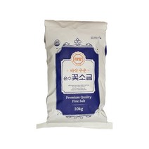 바삭구운 순수꽃소금 10kg 물김치 김장 요리 소스 제과제빵 중식 최고급 맛있는 소금. HACCP인증 1포, 1