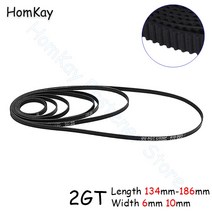 컨베이어벨트 롤테이너 체인블럭 2GT 동기 타이밍 벨트 2M 고무 폐쇄 피치 2mm 길이 134mm 136 140 146 150 154 158 160 172 180 186mm 너비, [02] 10mm, [01] 1Pc, [05] 150mm, 1개