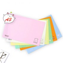 필기 에코 깔다 냄새없는 판 A4 탁상 방석 숏 학생용 소프트 실리콘 글씨 본시험 전용 A3 투명 16K 1832621009, A3/ 혼재 2장 (랜덤 발 )
