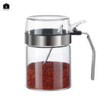 홈데코 내열유리 손잡이 양념통 + 스푼, 300ml