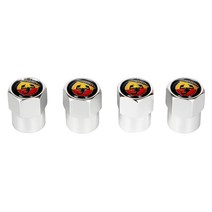 밸브 신제품 4PCS 자동 휠 타이어 밸브 스템 캡 커버 피아트 abarth 500 124 스파이더 쿠페 팬더 Doblo Qub, 01 For abarth Silver