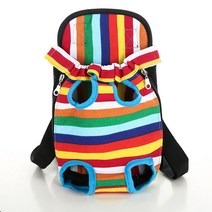 가방 이동장 강아지 고양이 이동 캐리어 반려견 슬링백 애견 백팩, L(3.5~5kg 권장), 무지개