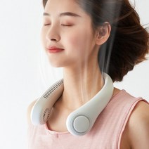 사은품증정 목걸이선풍기 날개없는 양옹이 넥밴드선풍기 목풍기 손선풍기 캠핑용선풍기 휴대용선풍기, 넥밴드선풍기화이트