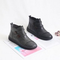 여성 소가죽 첼시 뷰티 명품 앵글부츠 소프트 베이직 통굽 발편한 3cm 중년 방한부츠