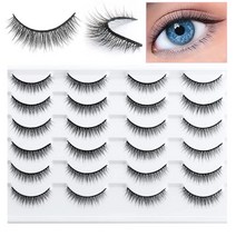 SONAFEEL Wispy Lashes 자연스러운 룩 짧은 속눈썹 팩 11mm 12쌍 아시아 한국어 중국 일본 수제 재사용 가능한 3D 밍크 속눈썹 푹신한 인조