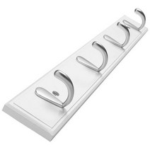 간결한 스타일의 침실 가구 코트 랙 옷 걸이 후크 거실 옷장 대나무 모랙 옷걸이 벽 후크 3, White, 3 Hooks, White_3 Hooks
