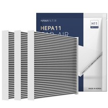 3개 하나필터 PM2.5 차량용 자동차 에어컨 필터 초미세먼지 제거 국내산, HF-27
