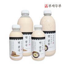 부자두부 국산콩 찐콩국 2병 / 우무묵들은 콩물 2병 (2종 택1), 찐 콩국 500mL 2병