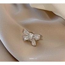 뚜루뚜루 큐빅 리본 여성패션반지