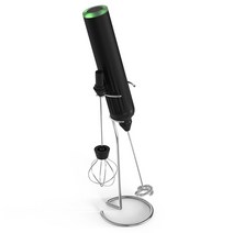 우유 거품기 에어로치노 스팀 밀크 커피 라떼 전동 거품 휘핑 데우기 머신 프로더 미니 frother 휴대용 전기 메이커 usb 충전식 스테인레스 스틸 계란 비터 음료 믹서, 검은색