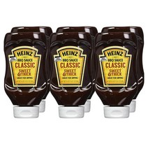 Heinz Original Sweet Thick BBQ Sauce 헤인즈 오리지날 스위트 BBQ 소스 21.4oz(606g) 6팩, 1개